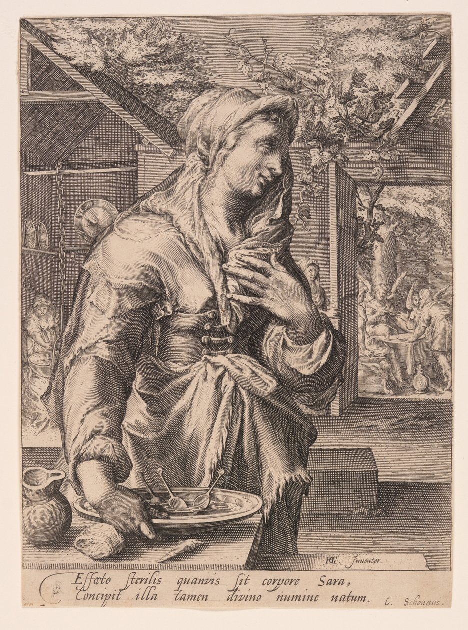 Sarah, från Patriarkernas fruar av Jacob Matham
