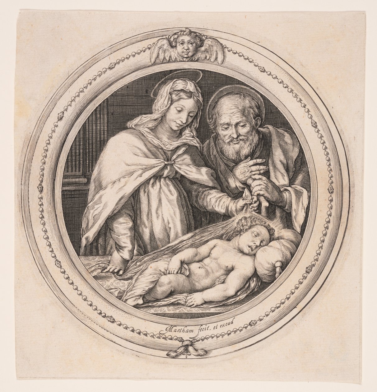 Den heliga familjen av Jacob Matham