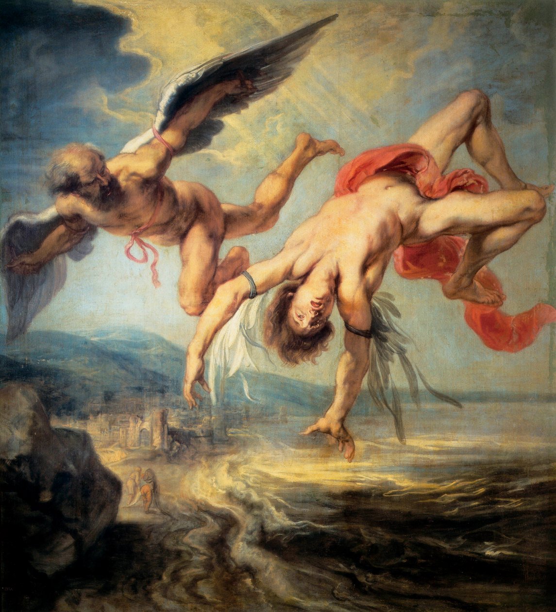 Ikaros fall av Jacob Peter Gowy
