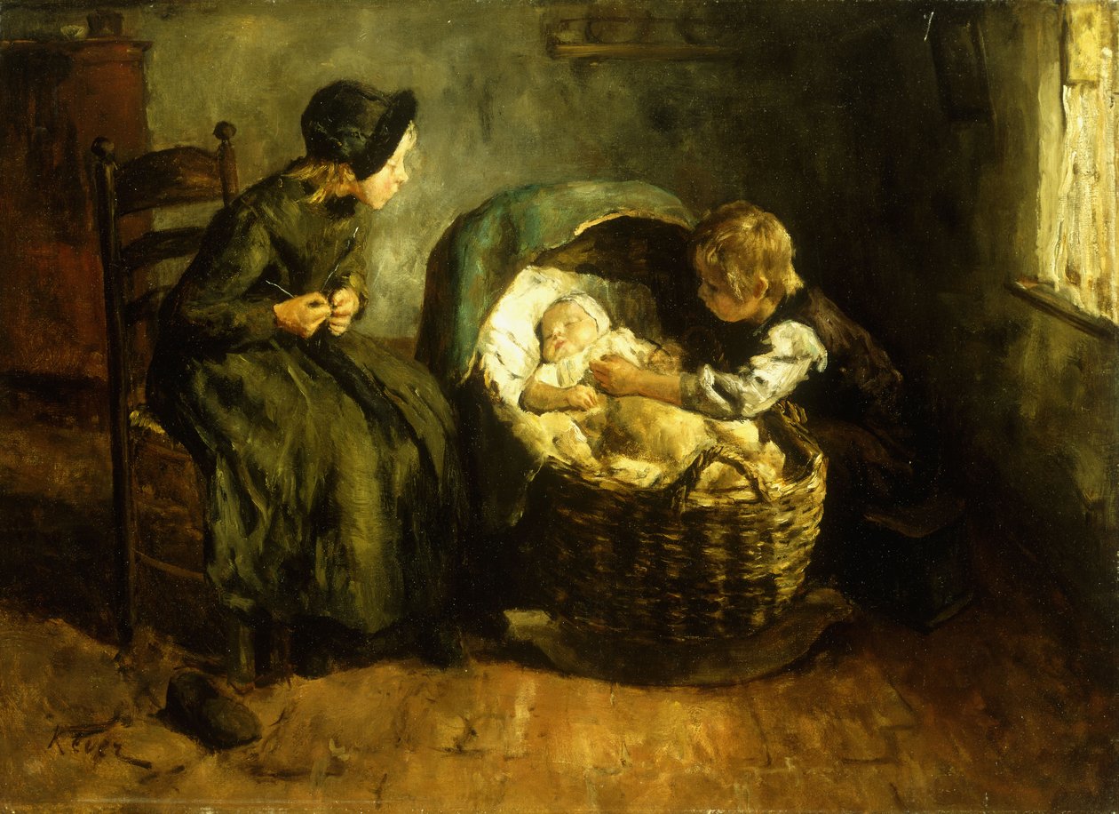 Vakar över bebis, av Jacob Simon Kever