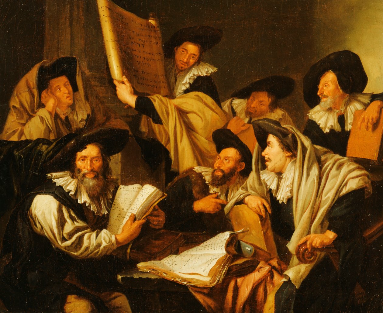En rabbinsk disputation, av Jacob Toorenvliet