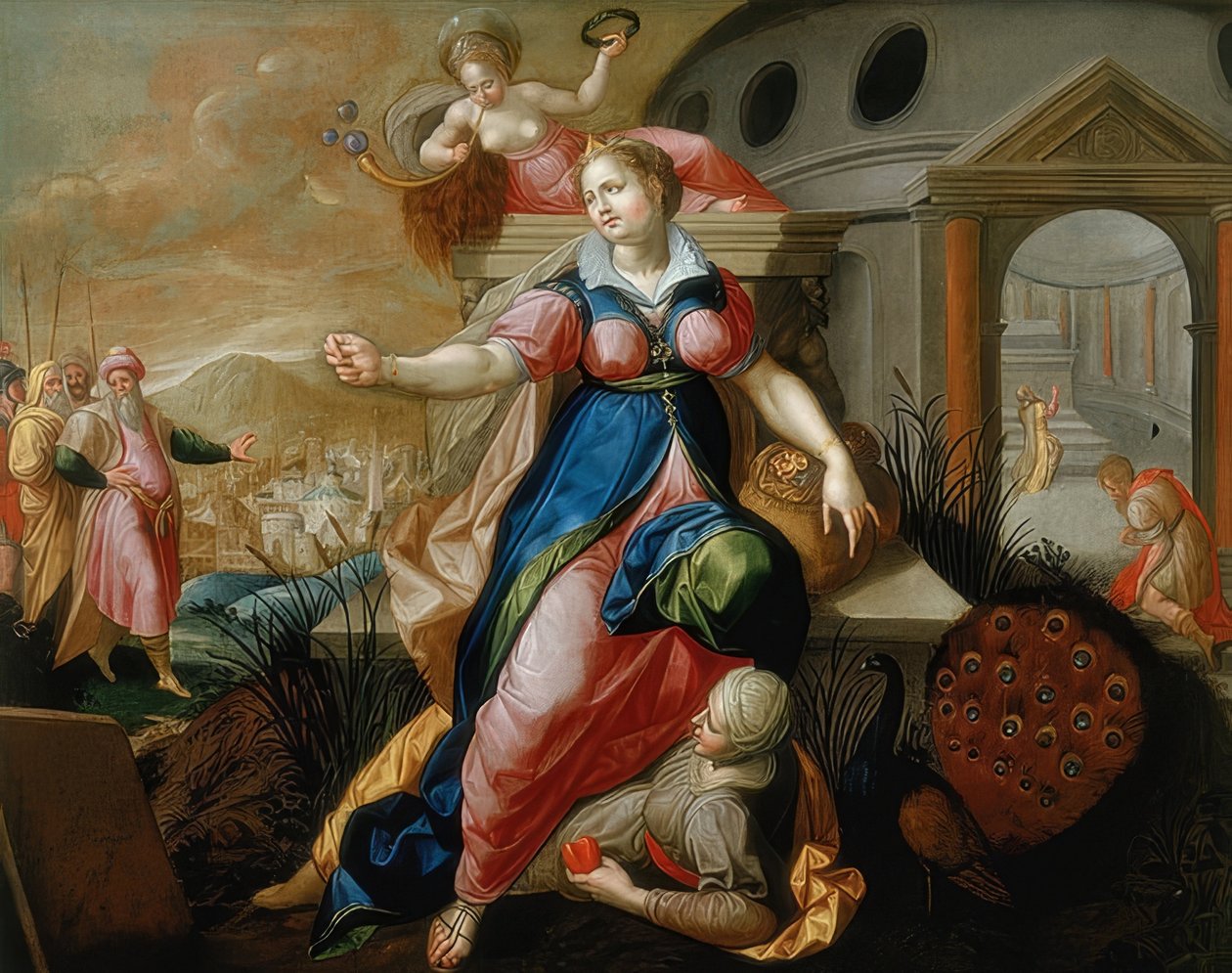 De sju dödssynderna: högmod. Omkring 1570-75 av Jacob de Backer