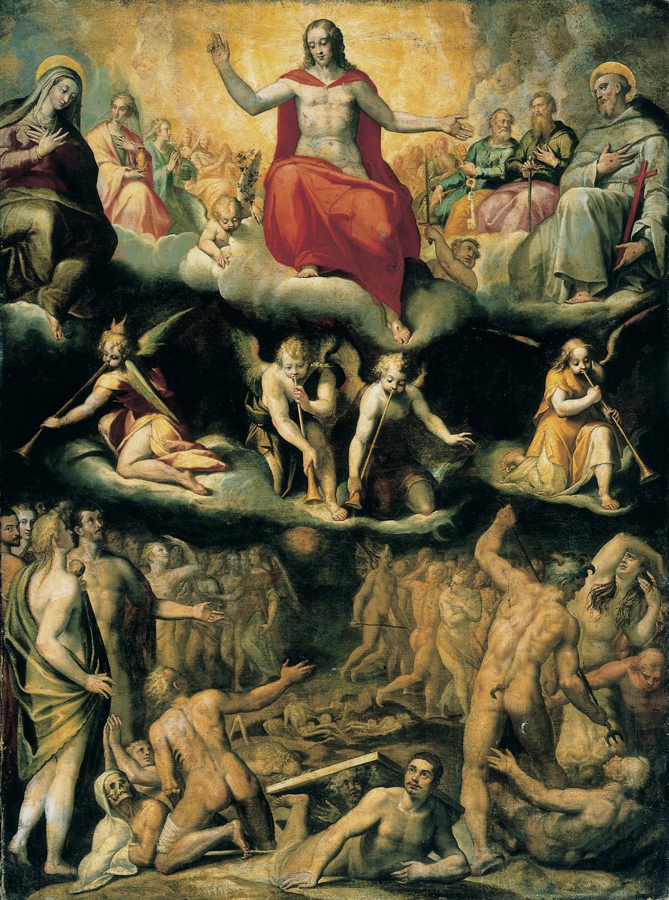 The Last Judgment (olja på duk) av Jacob de Backer