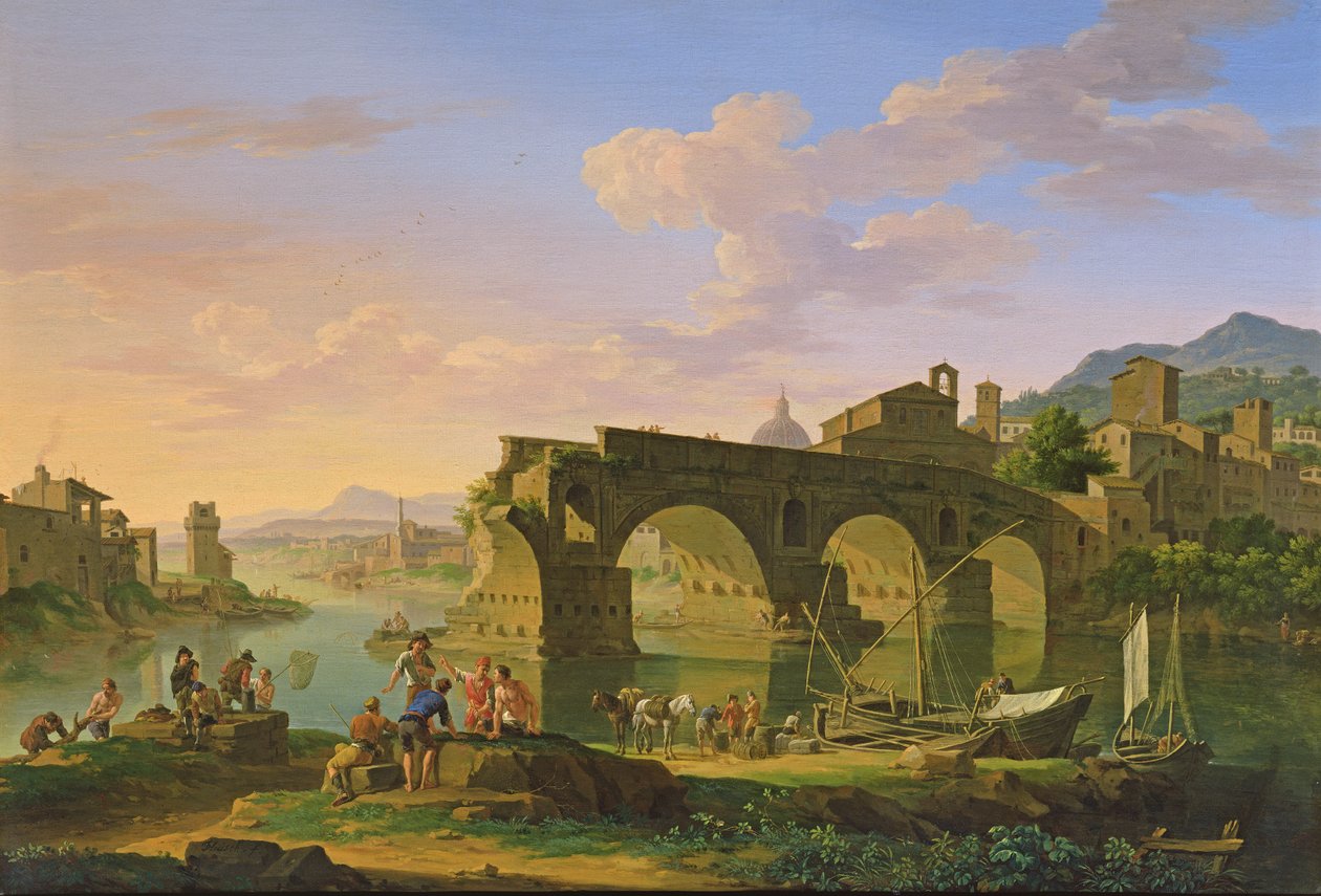 Ponte Rotto i Rom av Jacob de Heusch