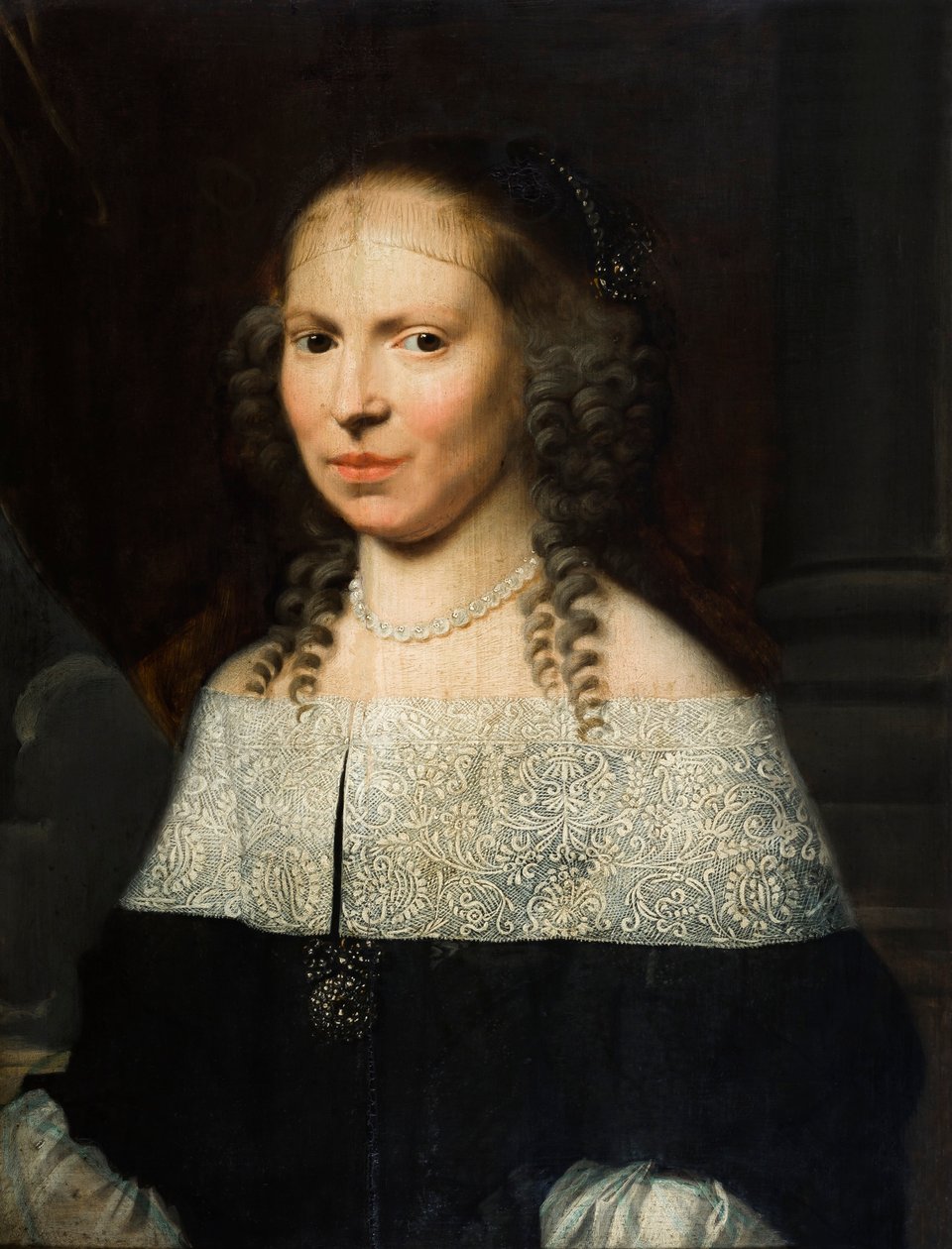 Porträtt av Anna Goos (1627-1691) av Jacob van Reesbroeck
