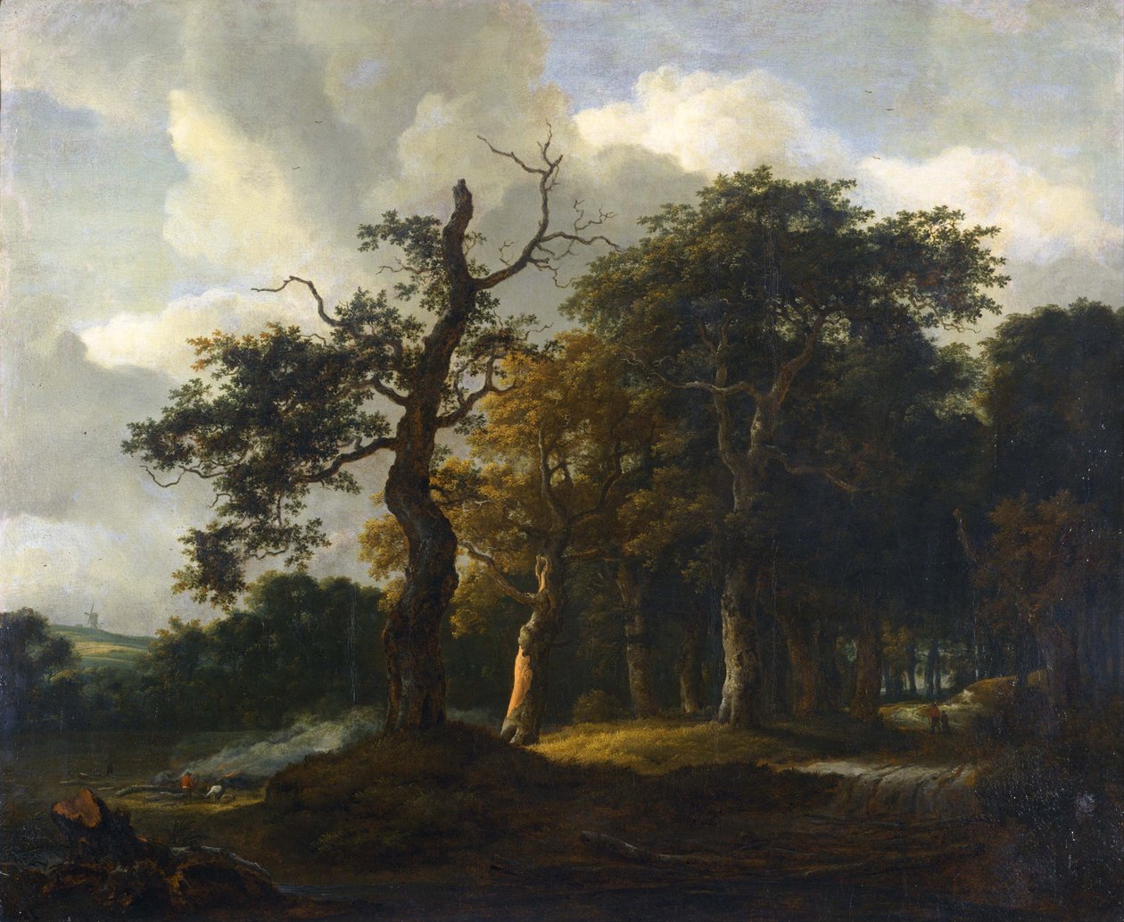 En väg genom en ekskog av Jacob van Ruisdael