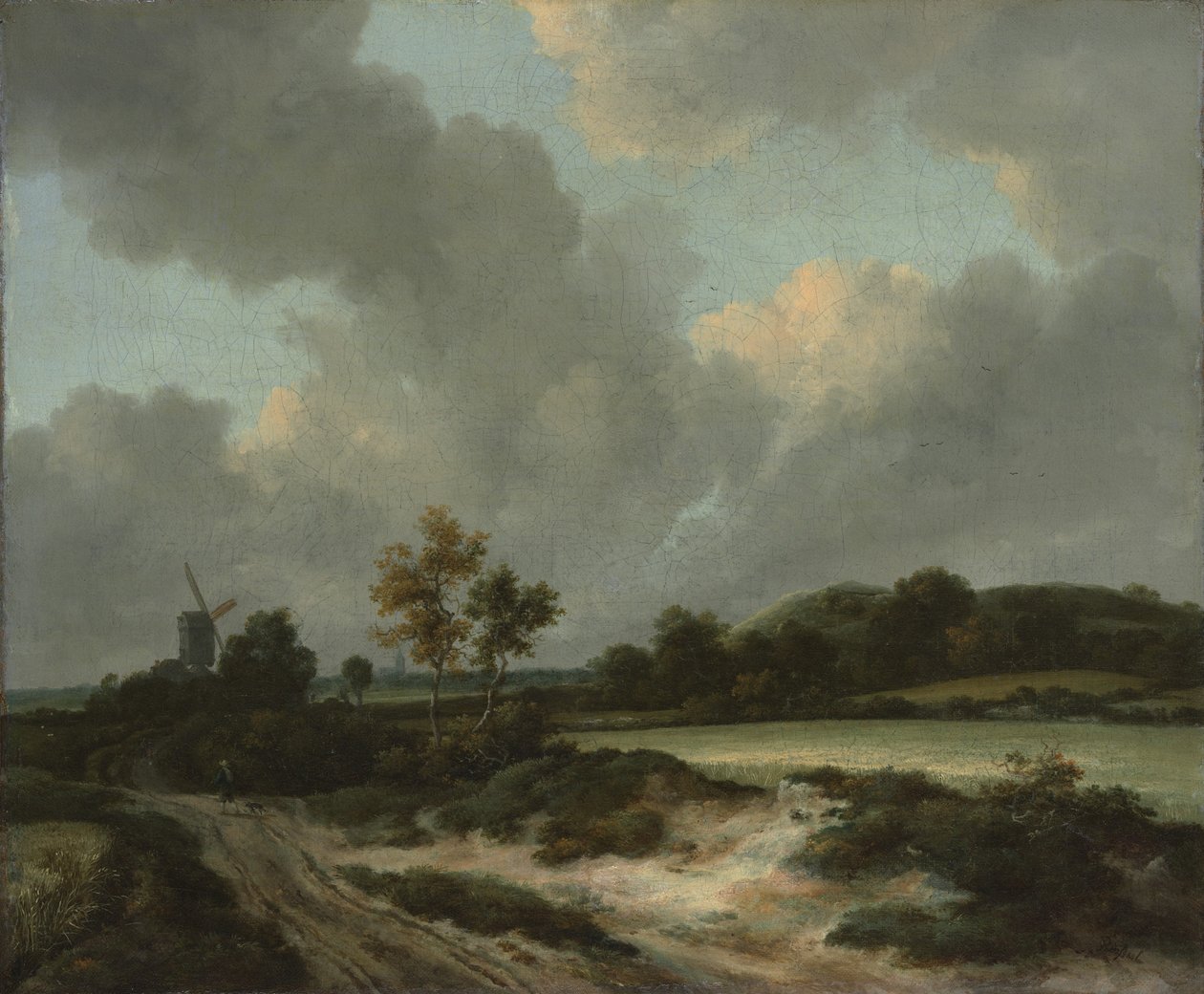 Grainfields, mitten av eller sent 1660-tal. av Jacob van Ruisdael