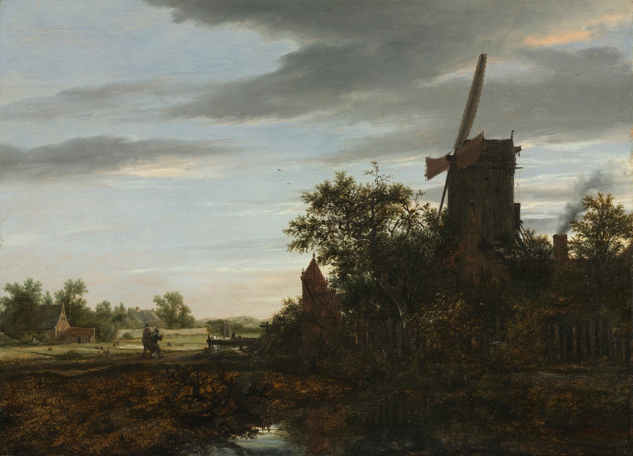 Landskap med väderkvarn, 1646. av Jacob van Ruisdael