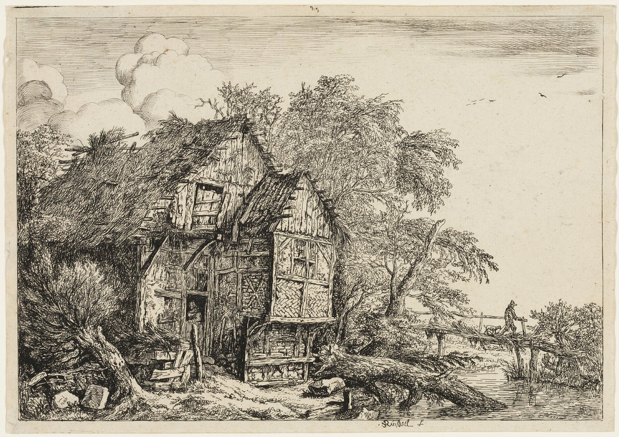 Den lilla bron av Jacob van Ruisdael