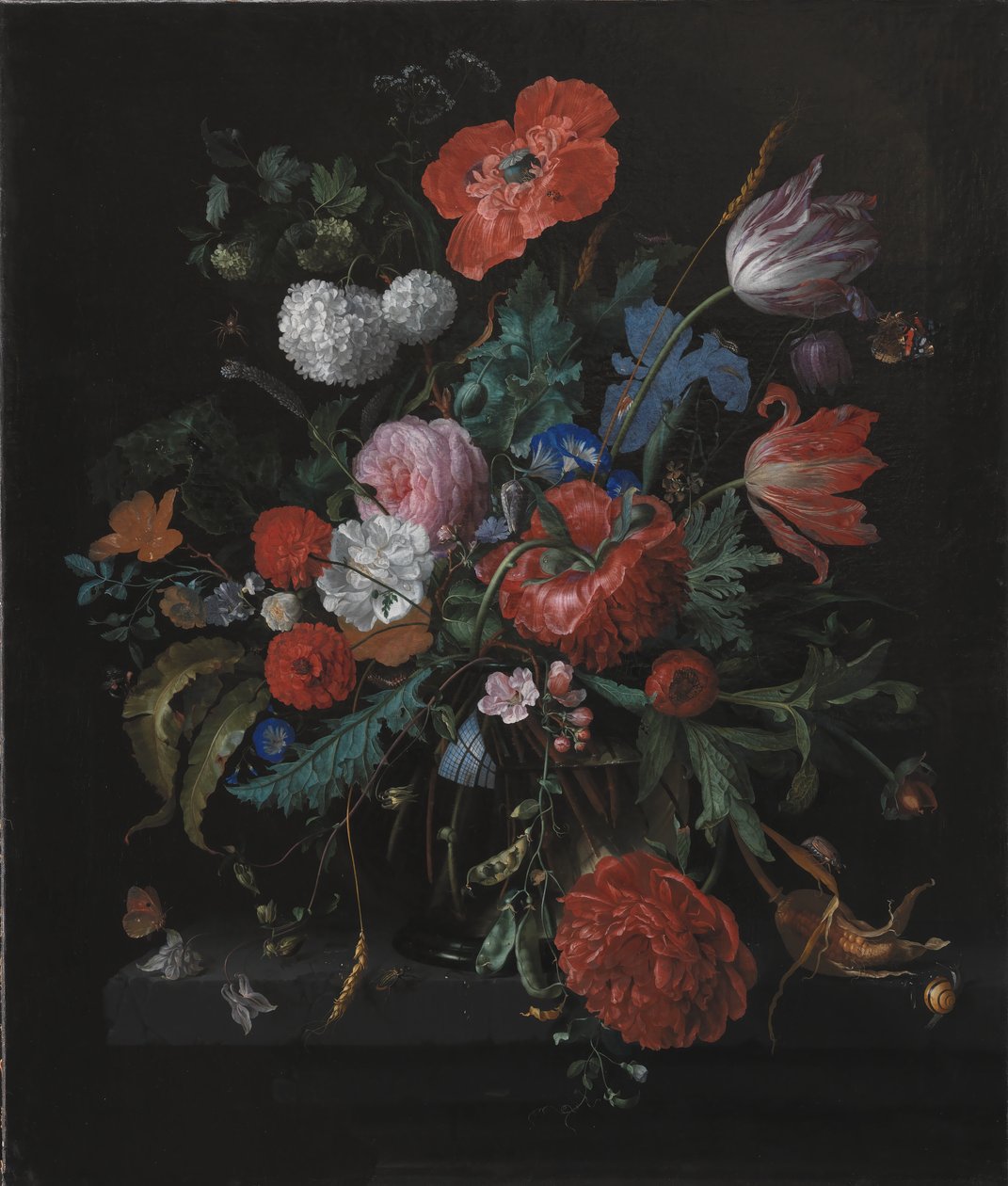 En massa blommor av Jacob van Walscapelle
