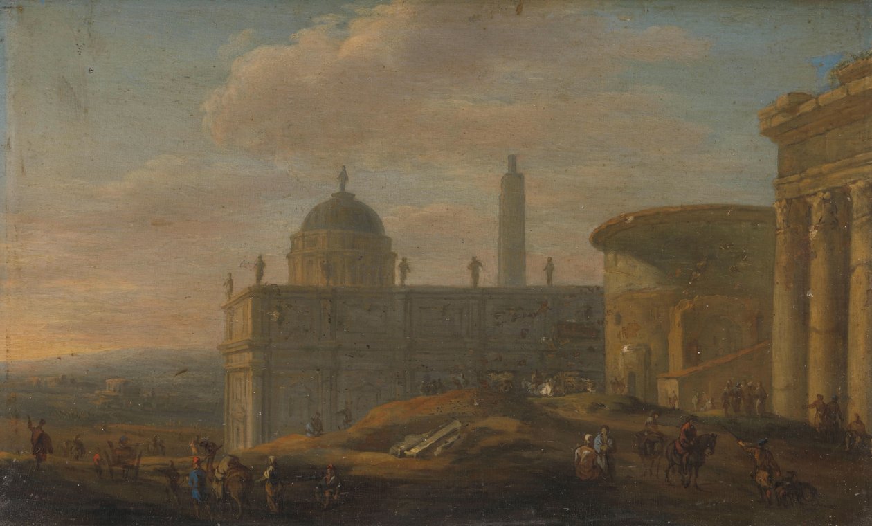 Italiensk stadsutsikt av Jacob van der Ulft