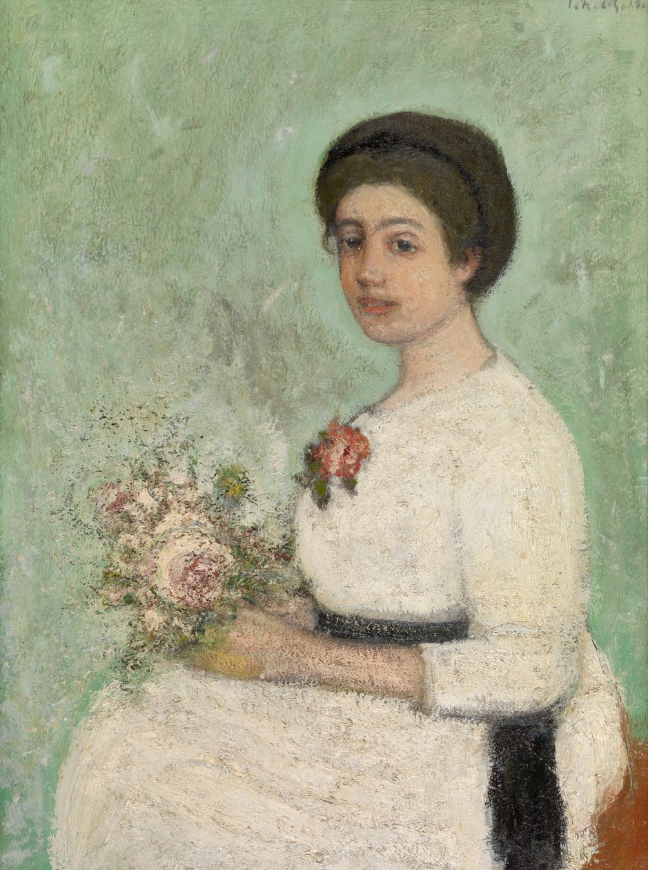 The Bride Josine (olja på kartong) av Jacobs Smits