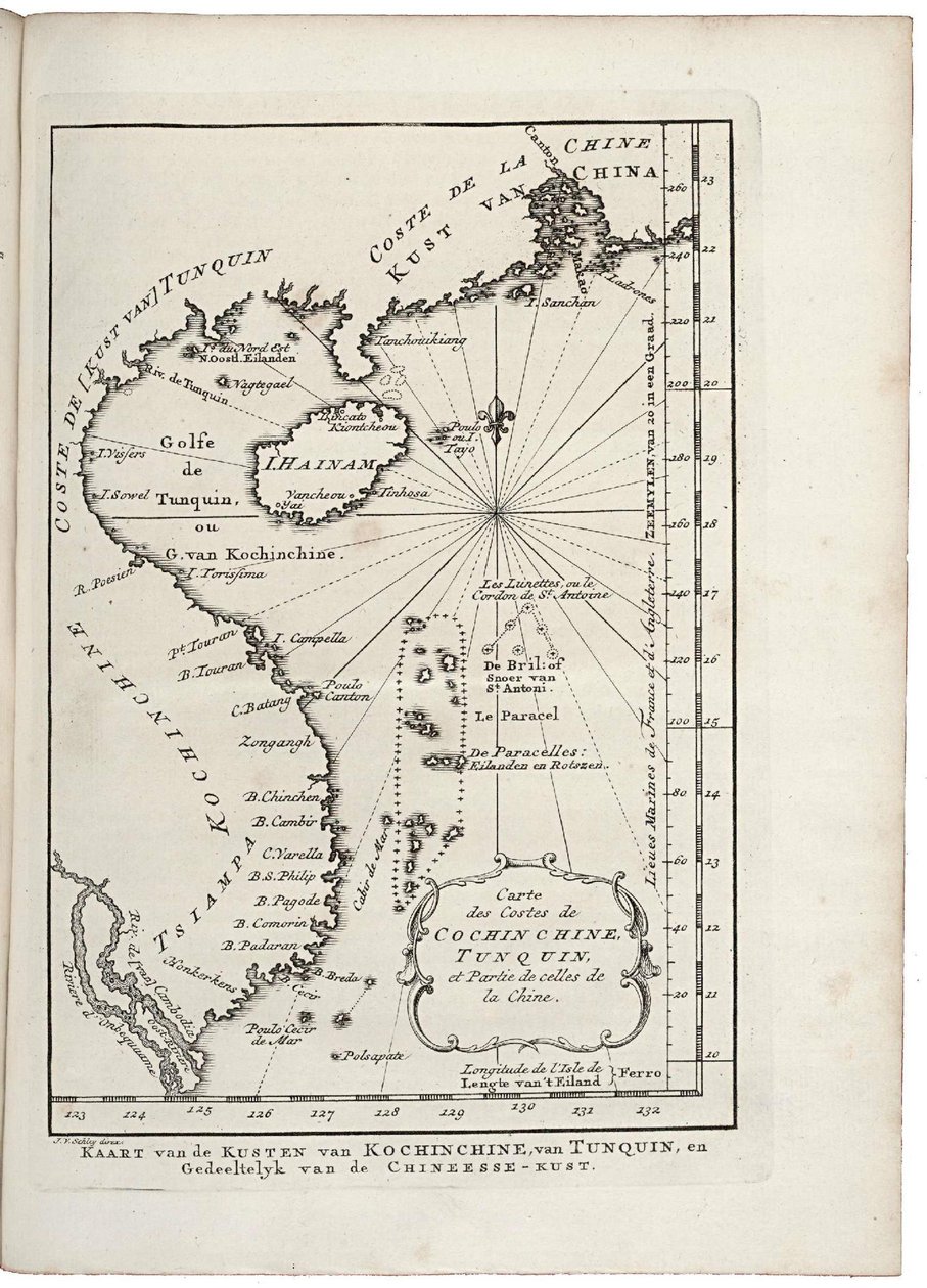 Map of the coast of Tonquin and Cochinchina av Jacobus van der Schley