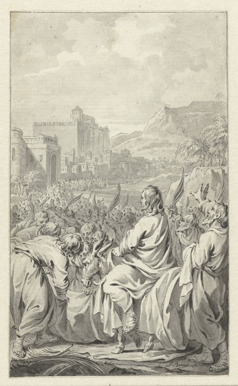 Inträdet i Jerusalem av Jacobus Buys