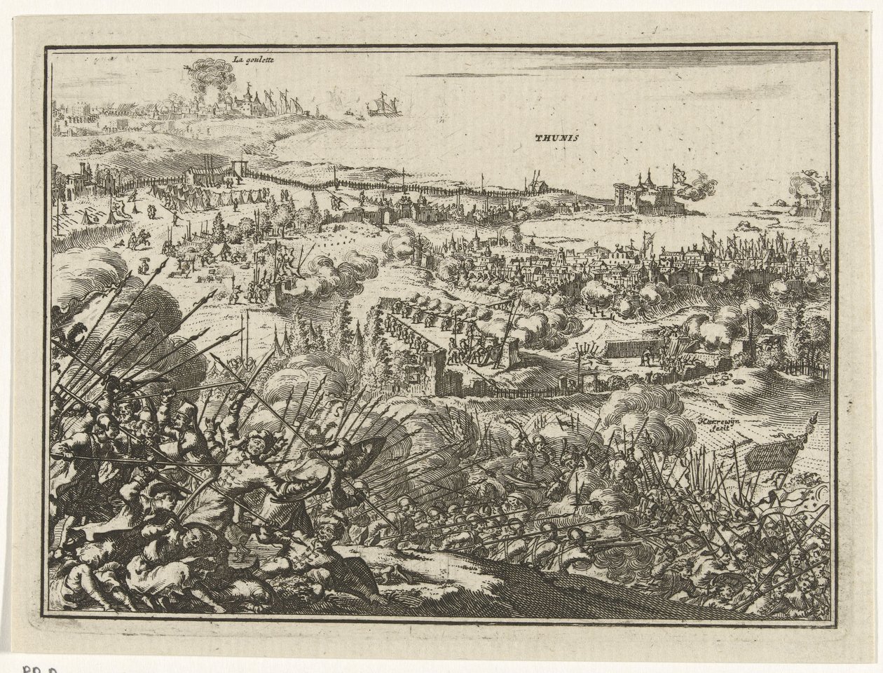 Capture of Tunis av Karel V av Jacobus Harrewijn