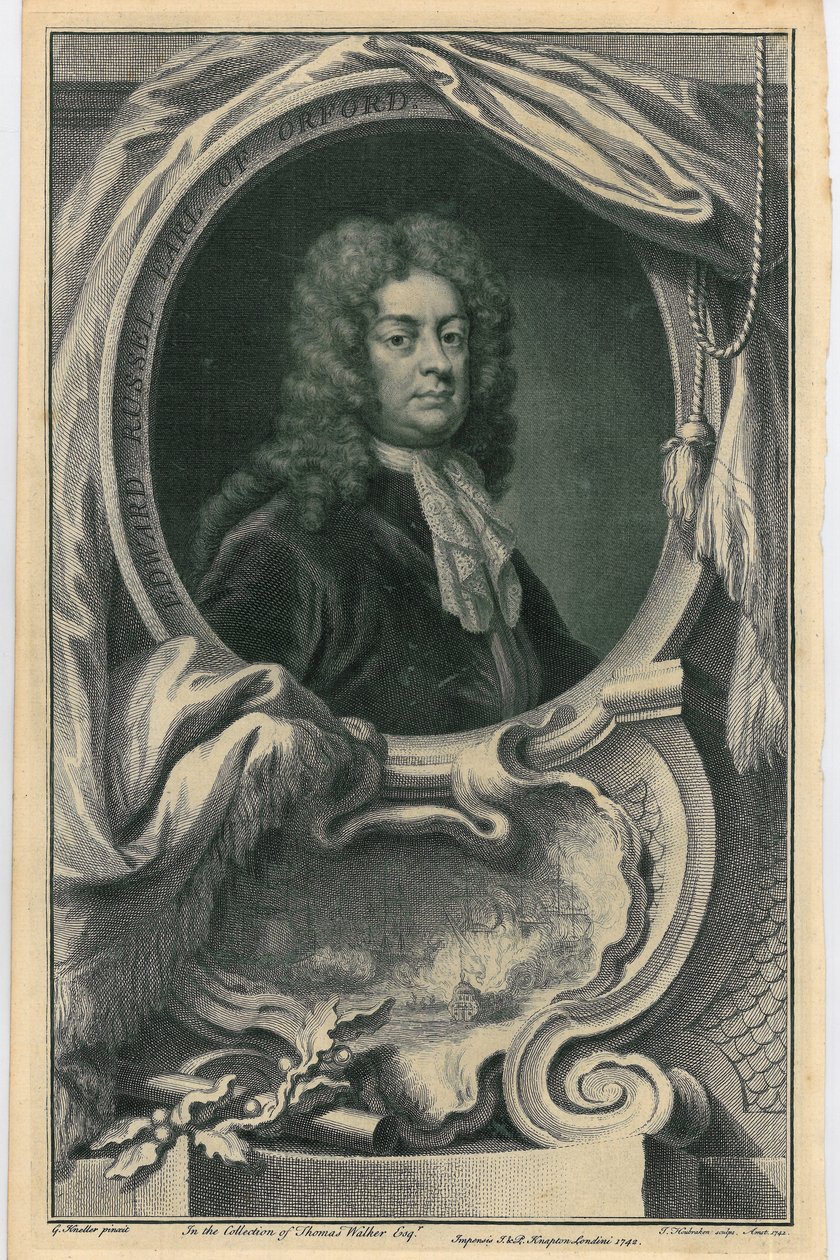 Edward Russell, Earl of Orford, ca 1742 av Jacobus Houbraken