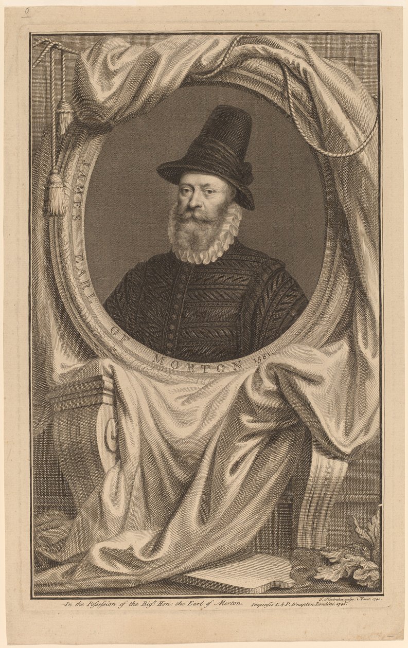 James, Earl of Morton av Jacobus Houbraken