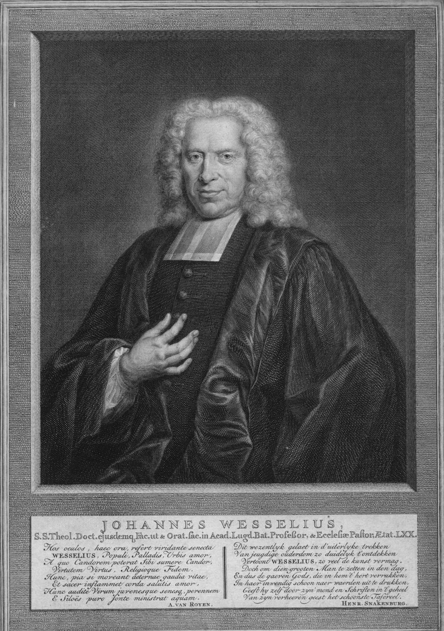 Johann Wessel, c1740-talet av Jacobus Houbraken