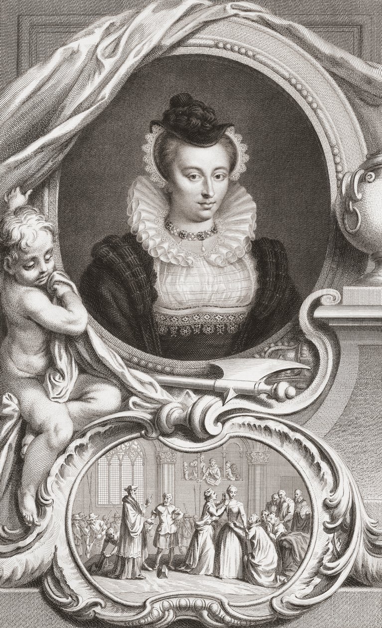 Mary, drottning av skotten av Jacobus Houbraken