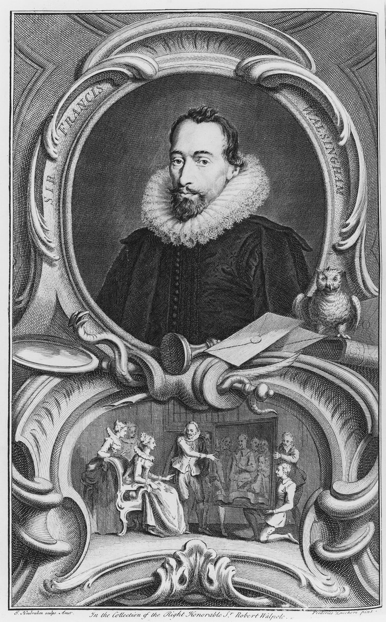 Sir Francis Walsingham, 1738 av Jacobus Houbraken