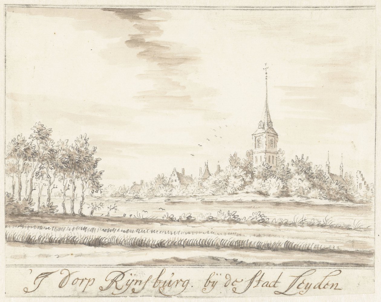 Byn Rijnsburg av Jacobus Stellingwerff