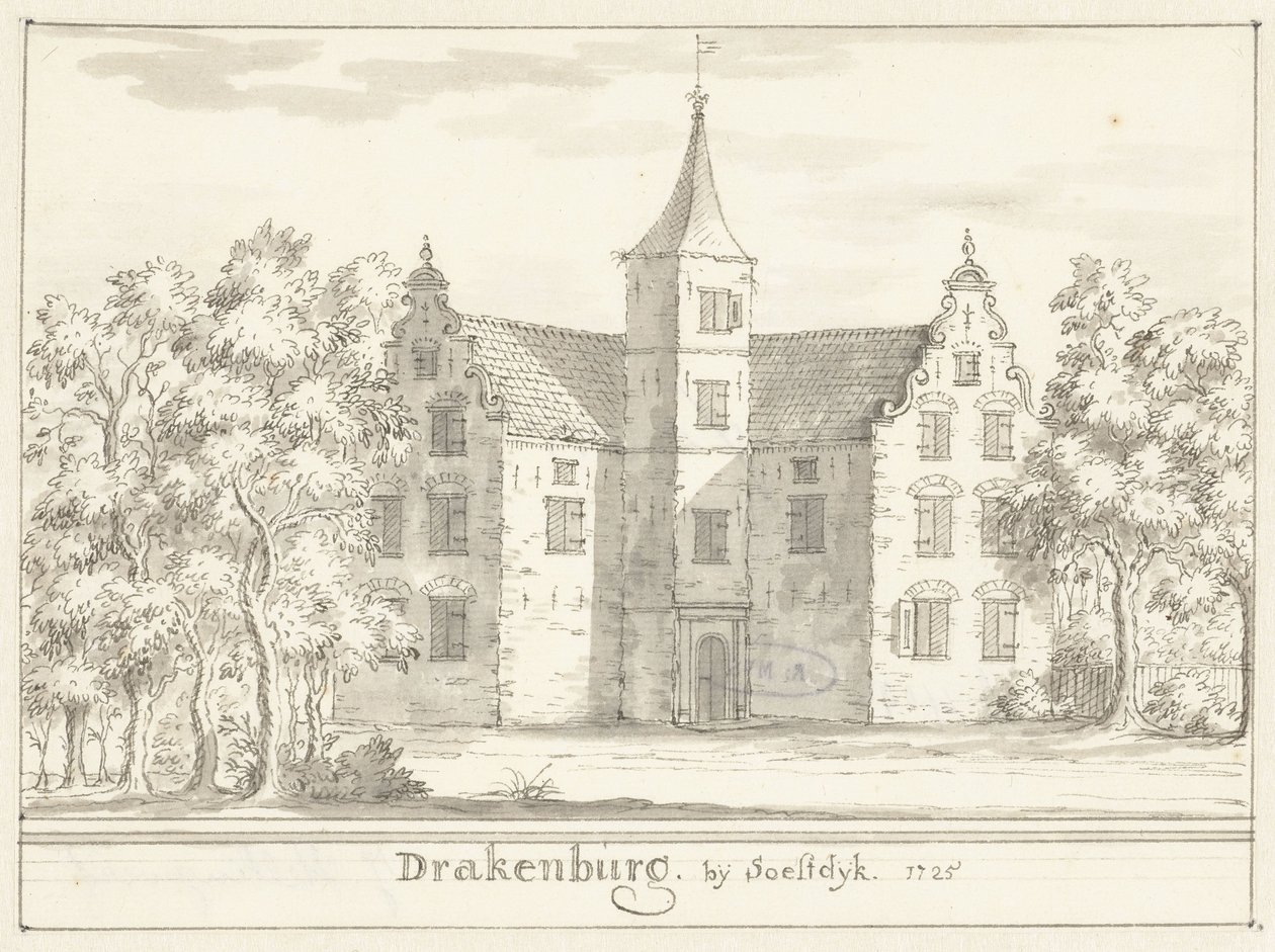 Slottet Drakenburg nära Soestdijk av Jacobus Stellingwerff