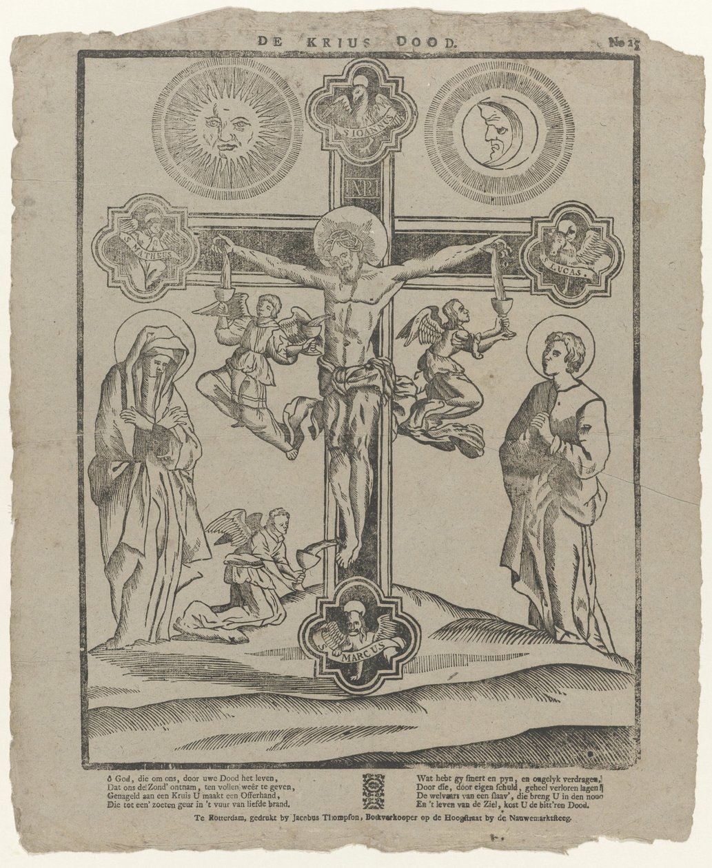 Korsdöden (titel på objekt) av Jacobus Thompson