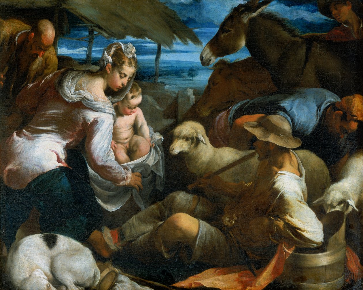 Tilbedelse af hyrdeloven av Jacopo Bassano