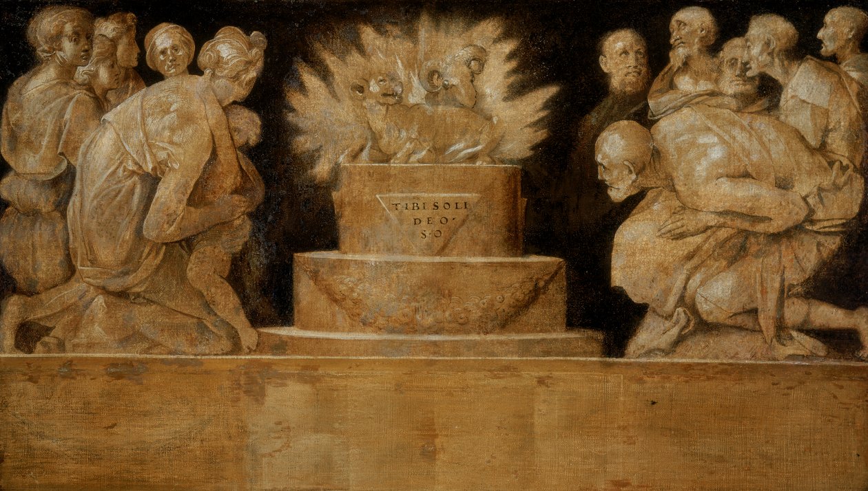 Scen för offer av Jacopo Pontormo