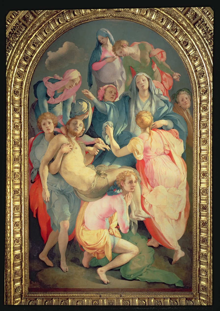 Kristi avläggelse, 1525-28 (panel) (för detaljer se 82734) av Jacopo Pontormo