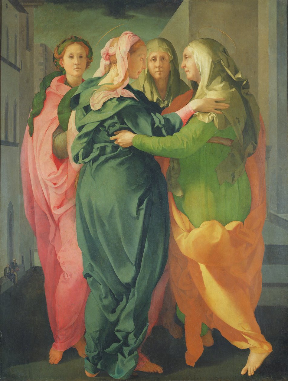 The Visitation, 1528-30 (se 208284 och 60439 för detaljer) av Jacopo Pontormo