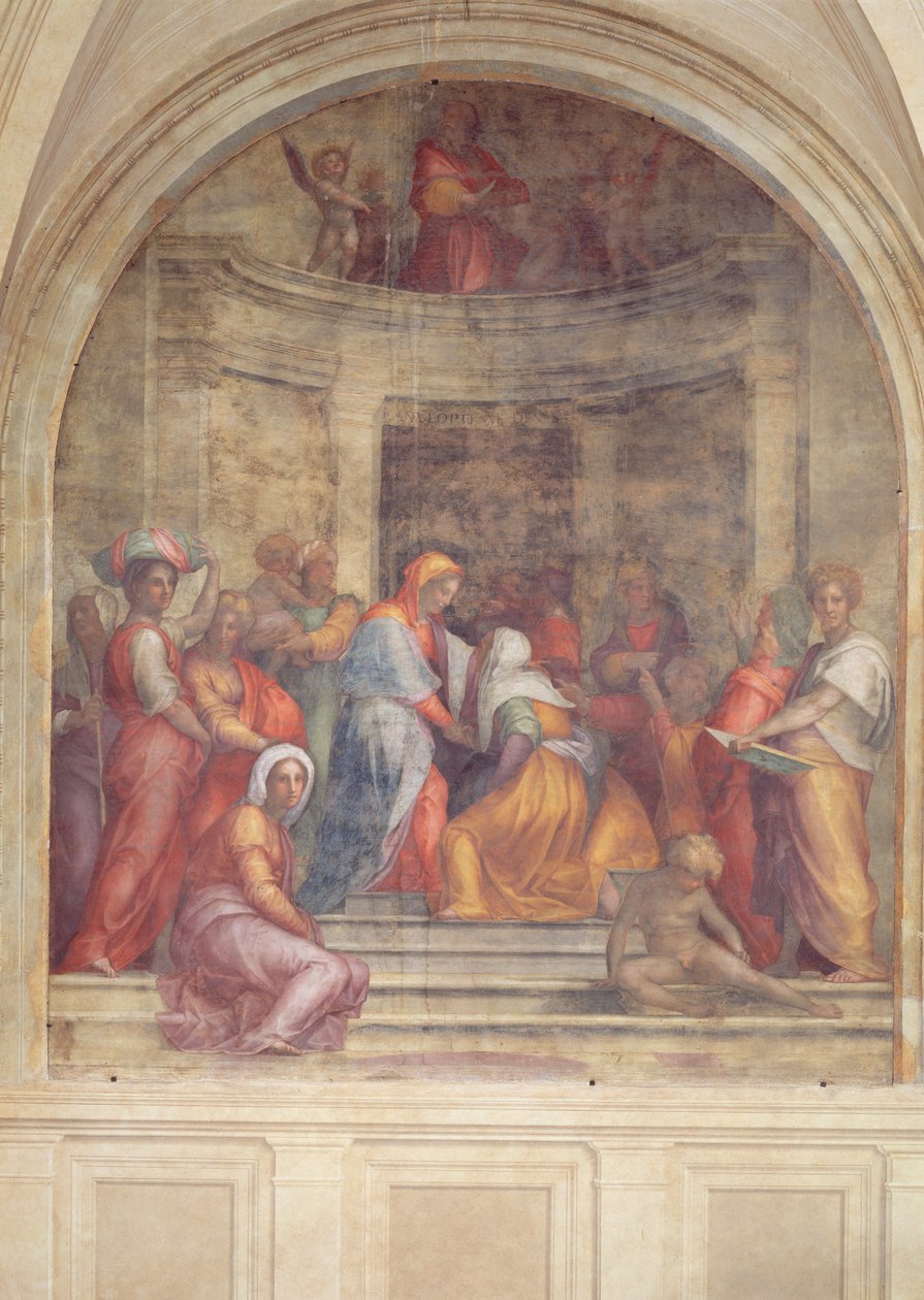 Visitationen, från klostret, 1516 av Jacopo Pontormo
