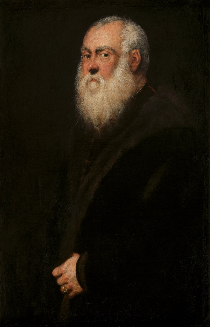 Man with a White Beard av Jacopo Robusti Tintoretto