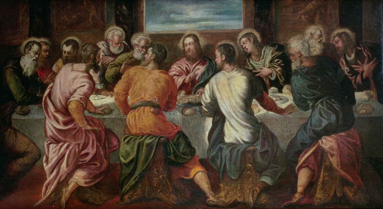 Nattvarden, mitten av 1540-talet av Jacopo Robusti Tintoretto