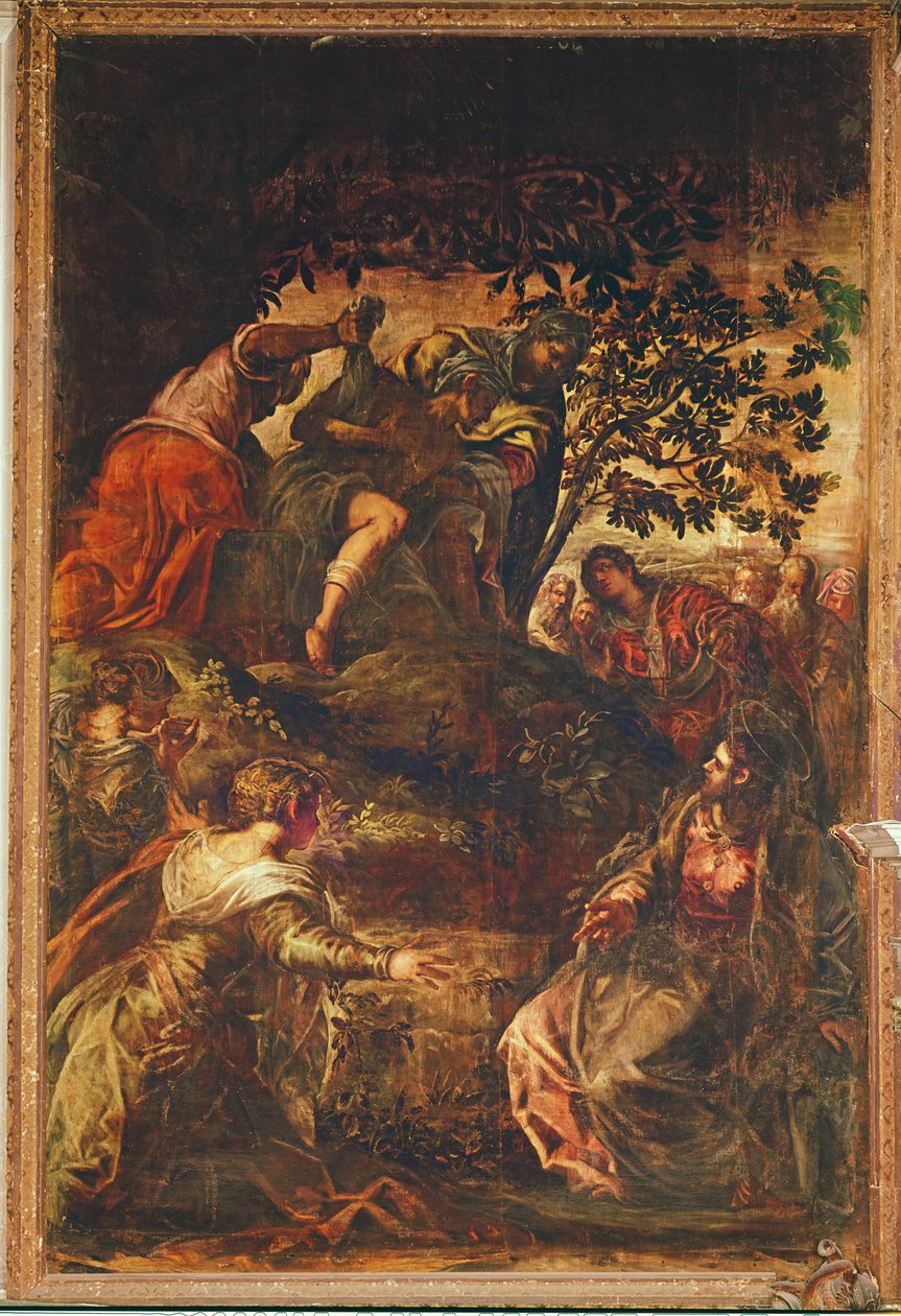 The Raising of Lazarus, c.1575 av Jacopo Robusti Tintoretto