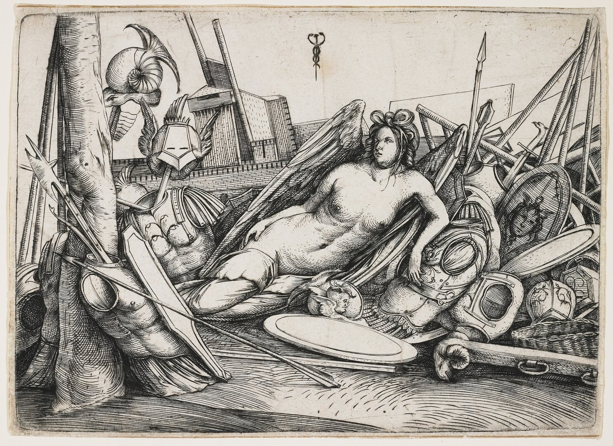 Victory Reclining bland troféer, ca. 1510 av Jacopo de Barbari