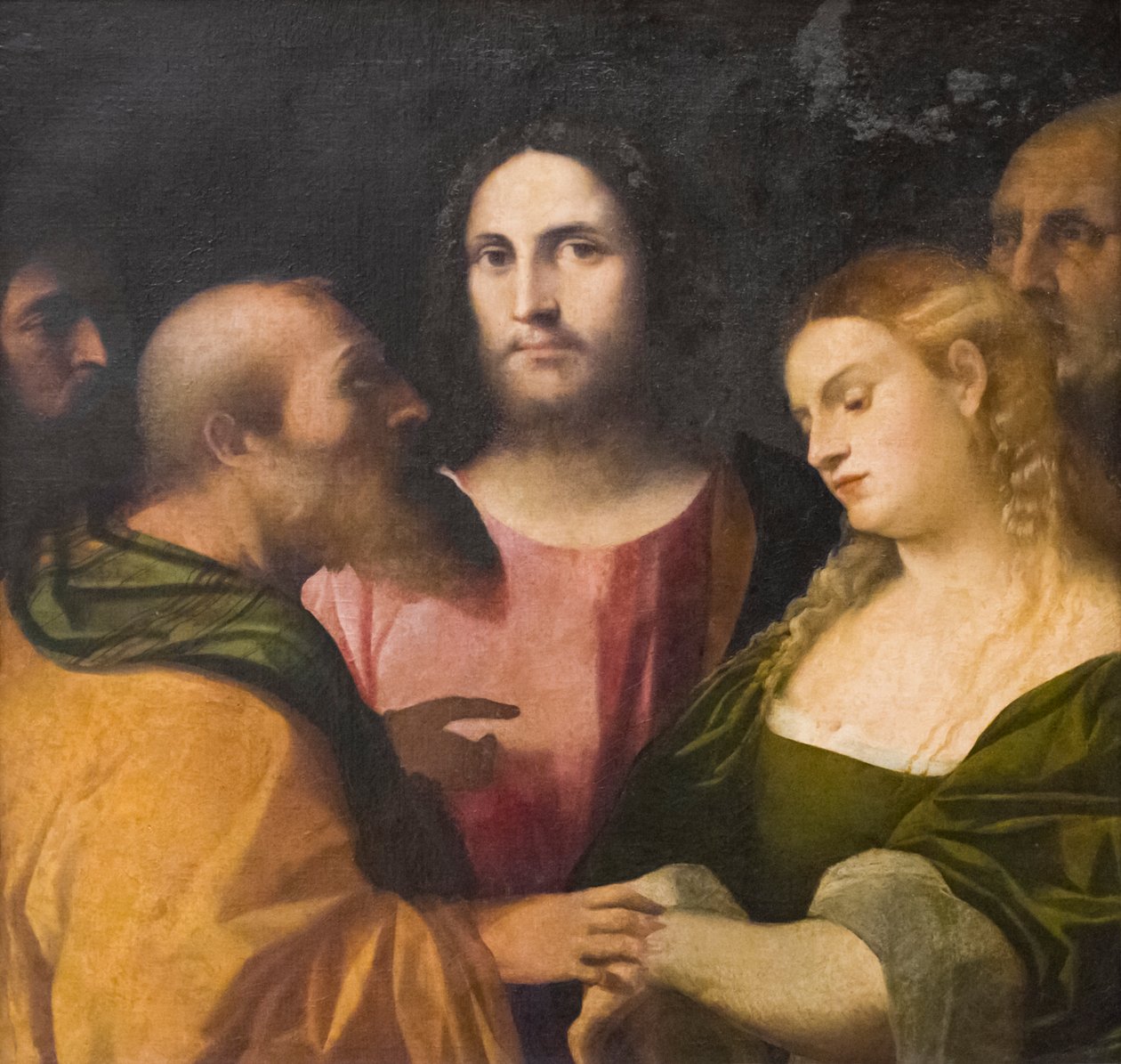 Kristus och äktenskapsbryterskan av Jacopo (c.1480 1528) Palma