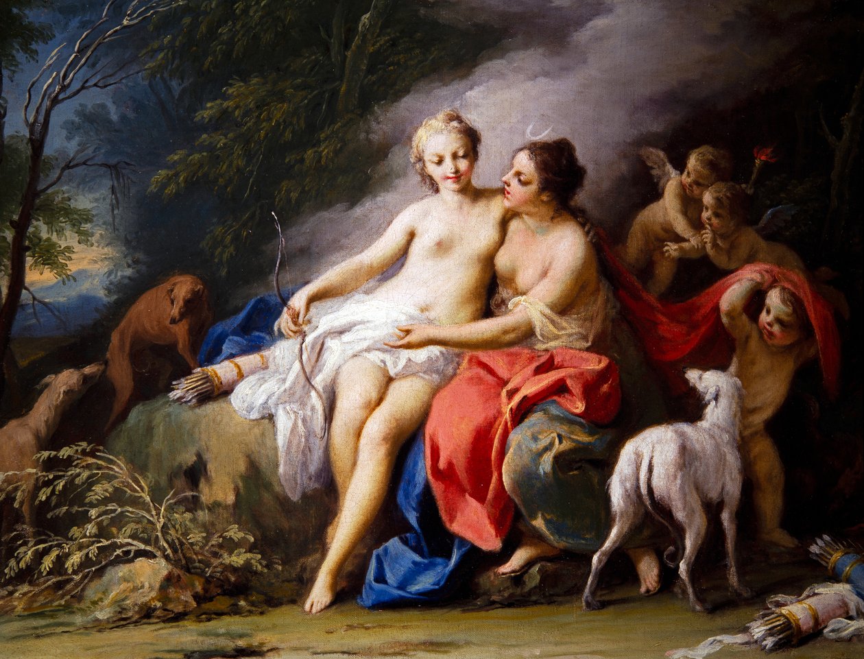 Jupiter och Callisto av Jacopo Amigoni