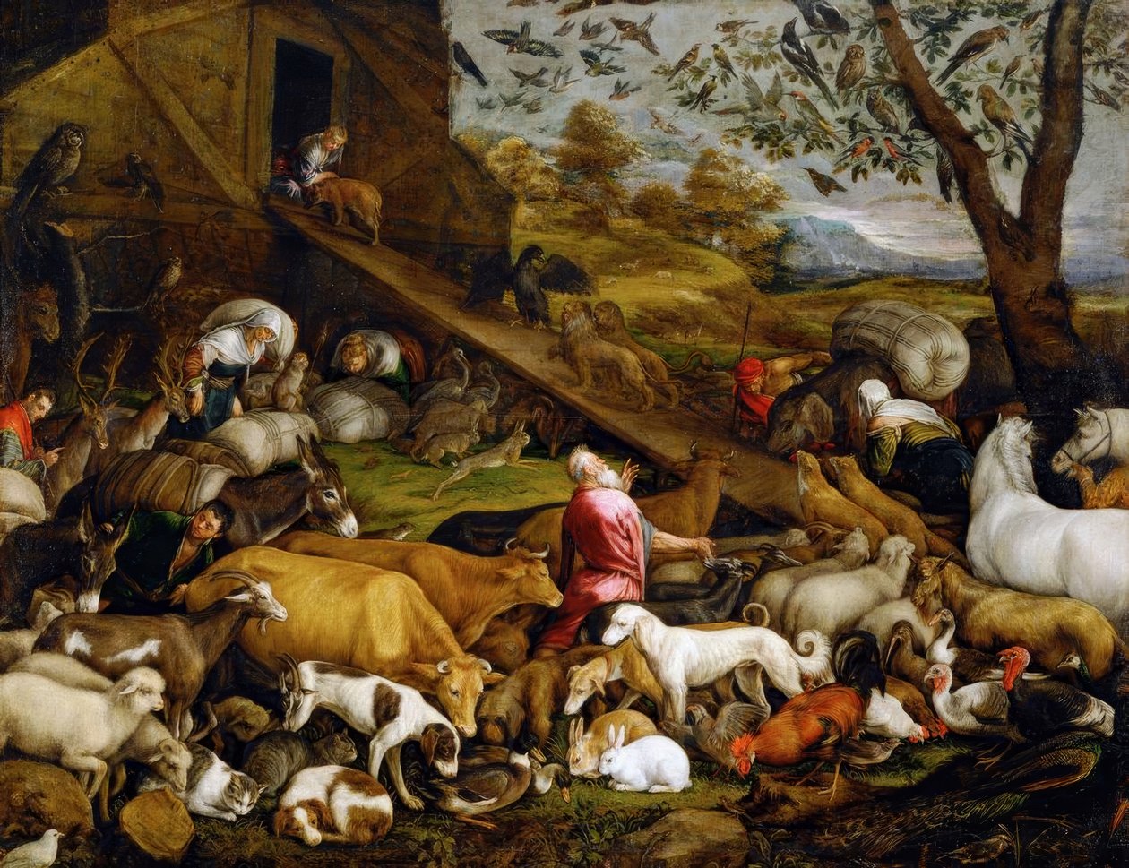 Djurens inträde i arken av Jacopo Bassano