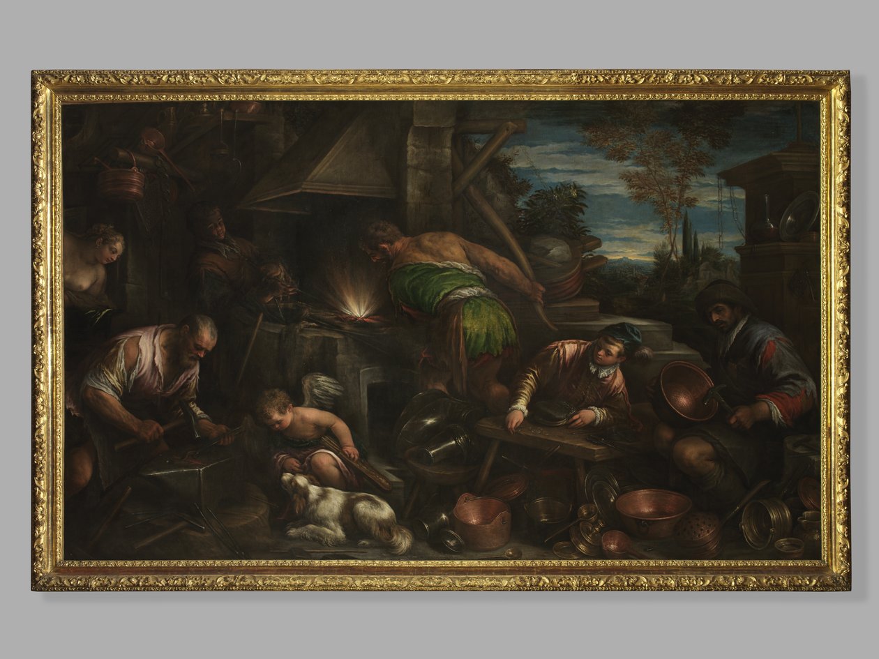 The Forge of Vulcan, c.1580-84 av Jacopo Bassano