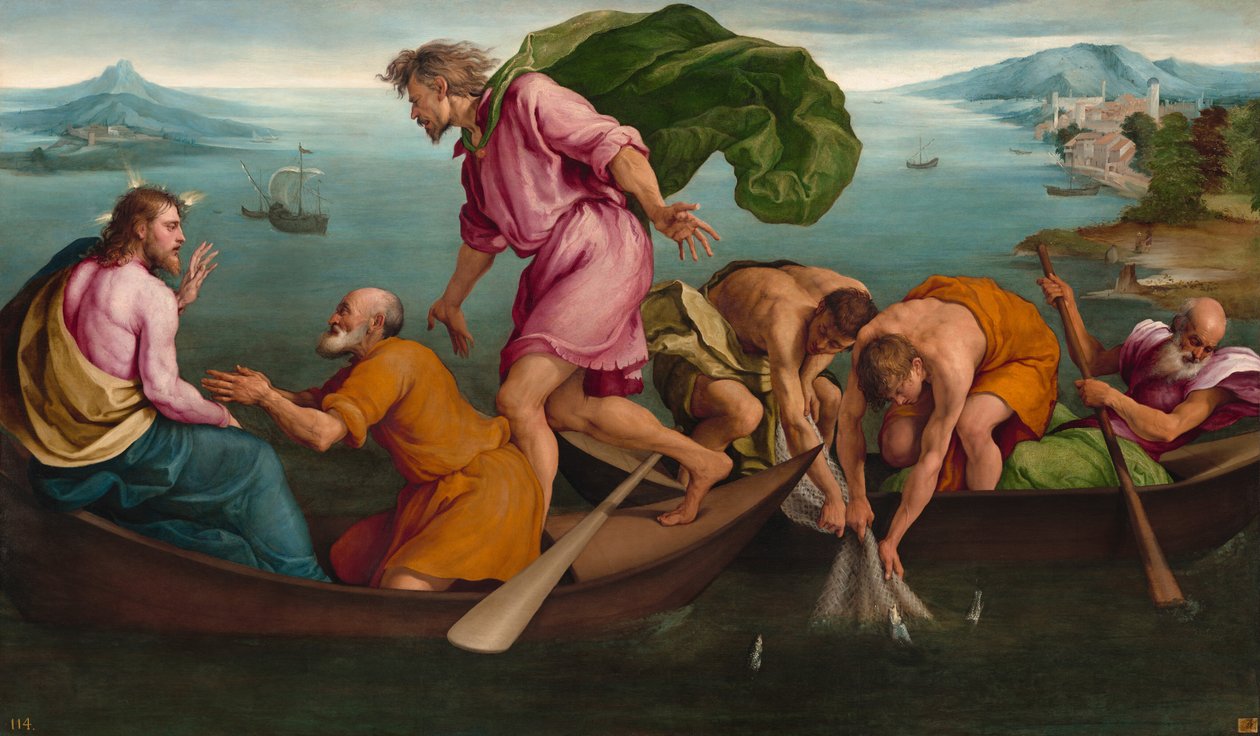 Det mirakulösa draget av fiskar av Jacopo Bassano