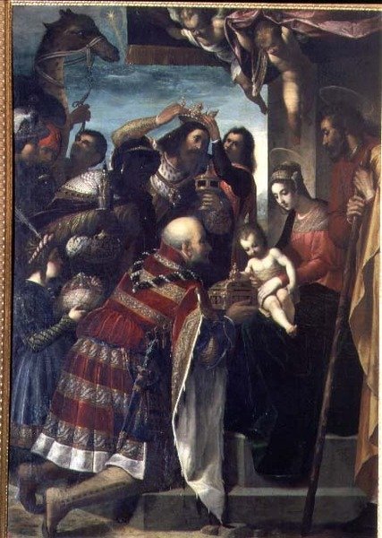 Tillbedjan av Magi av Jacopo Ligozzi