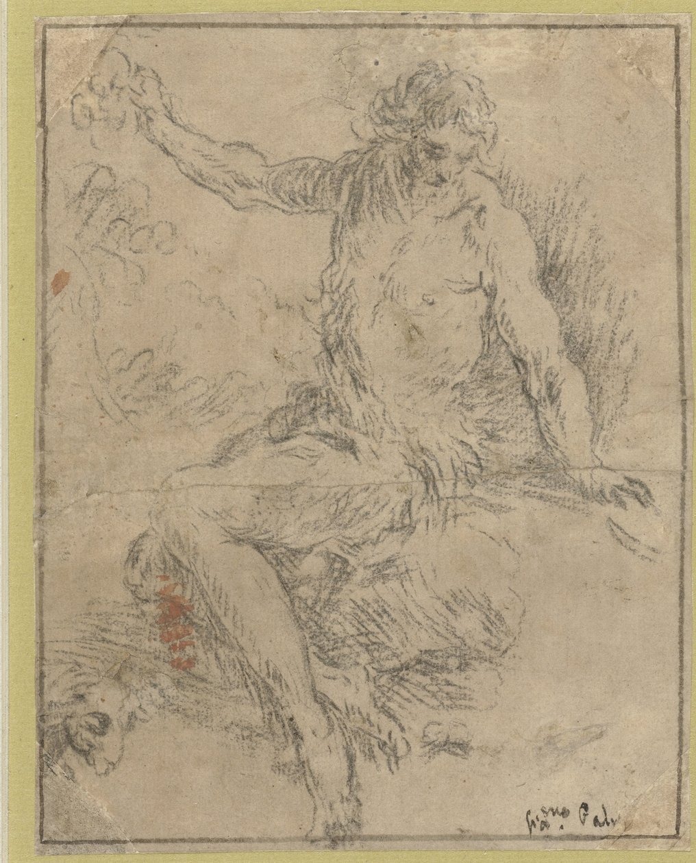Sittande Johannes Döparen av Jacopo Palma (il Giovane)