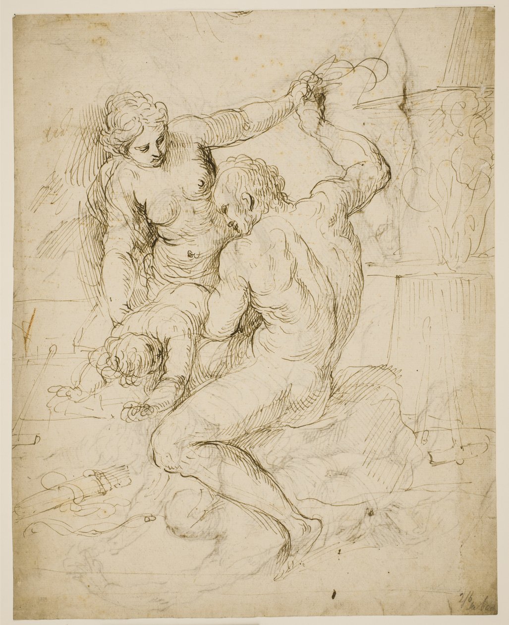 Kastigationen av Amor av Jacopo Palma