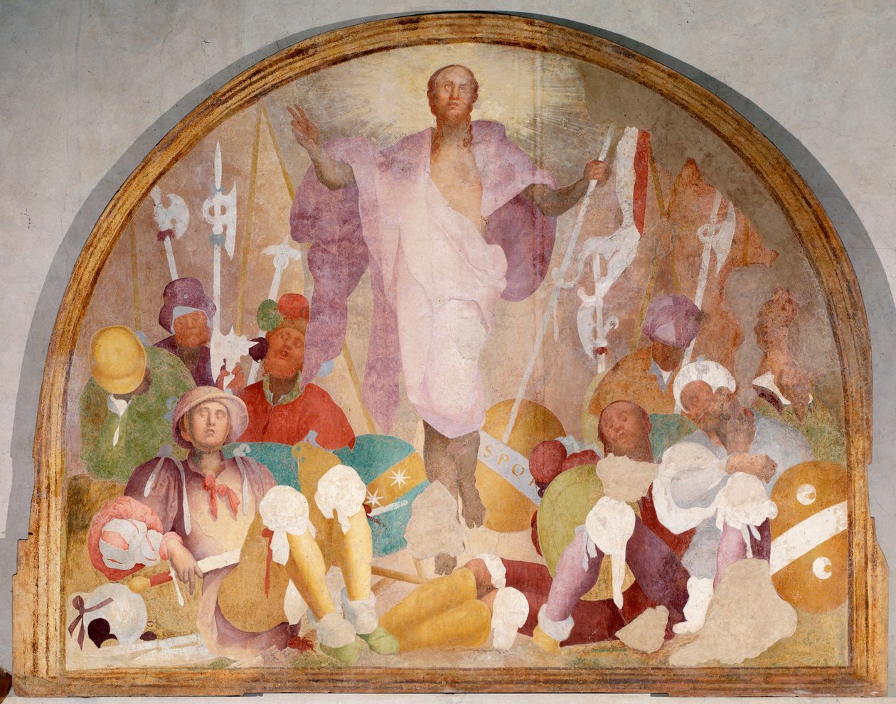 Uppståndelse - Fresk av Jacopo Pontormo