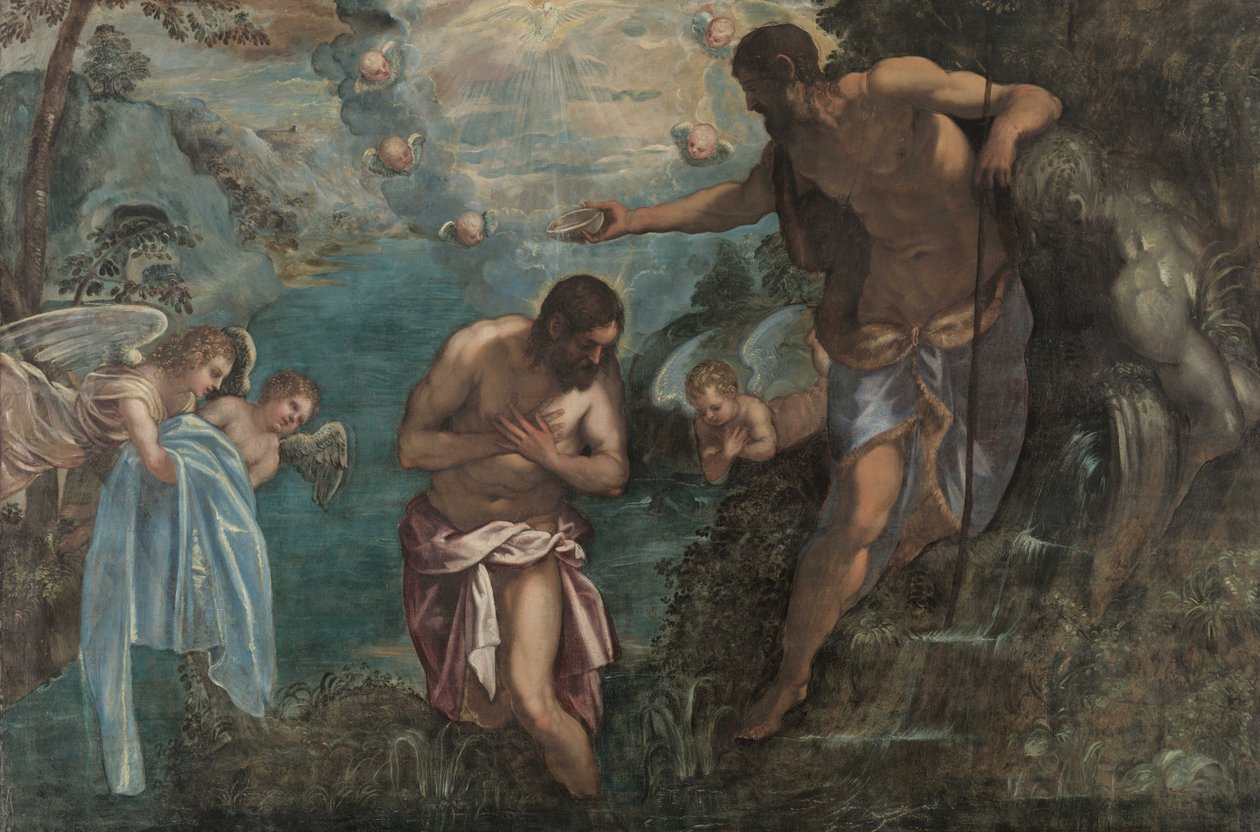 Kristi dop, 1580-talet av Jacopo Robusti Tintoretto
