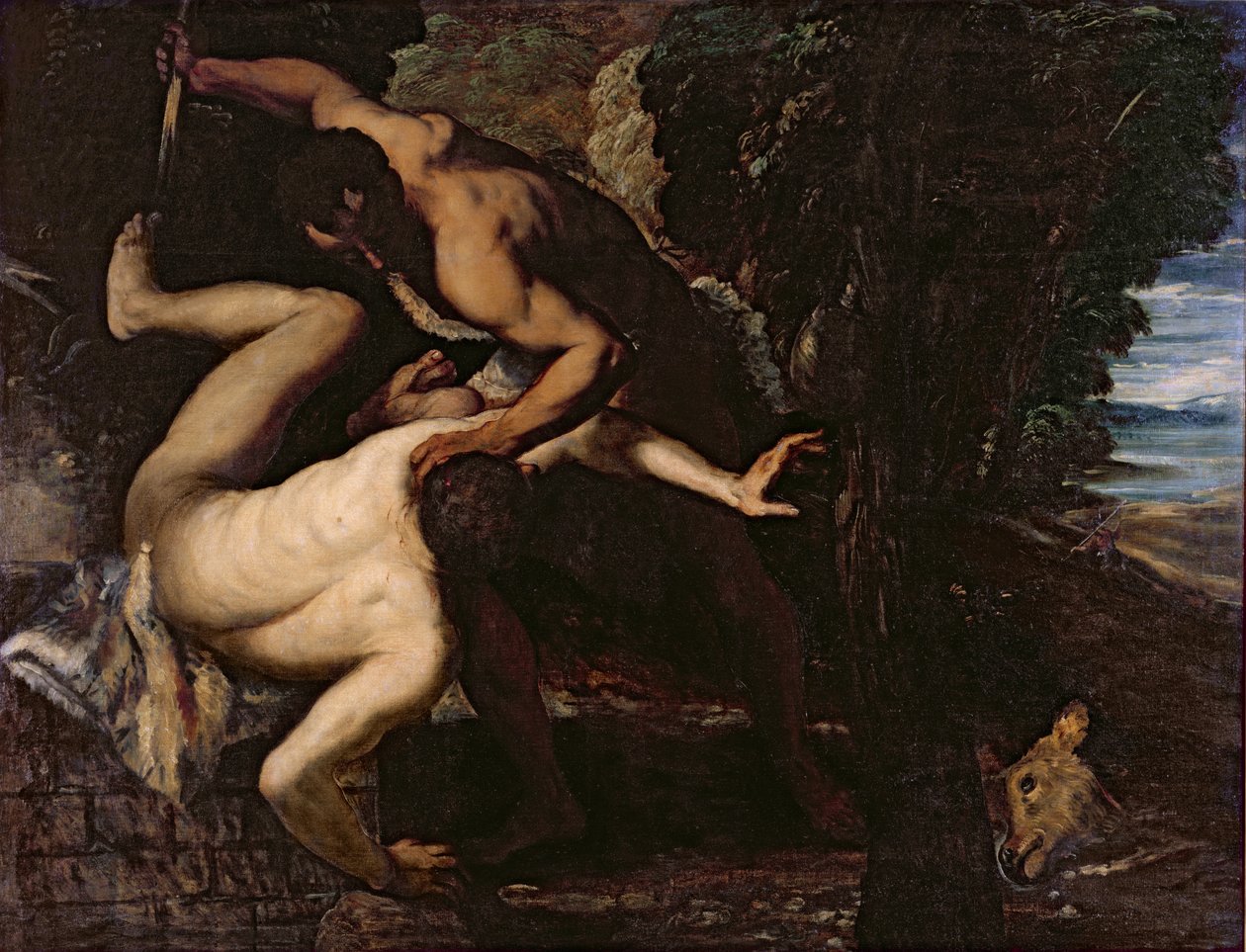 Kain dödar Abel av Jacopo Robusti Tintoretto