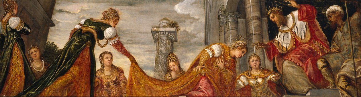 Ester före Ahasveros, 1552-55 av Jacopo Robusti Tintoretto