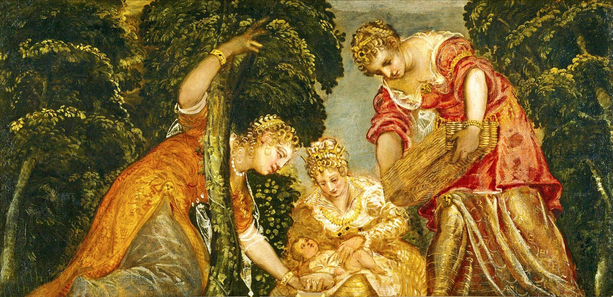 Moses räddad från vattnet av Jacopo Robusti Tintoretto