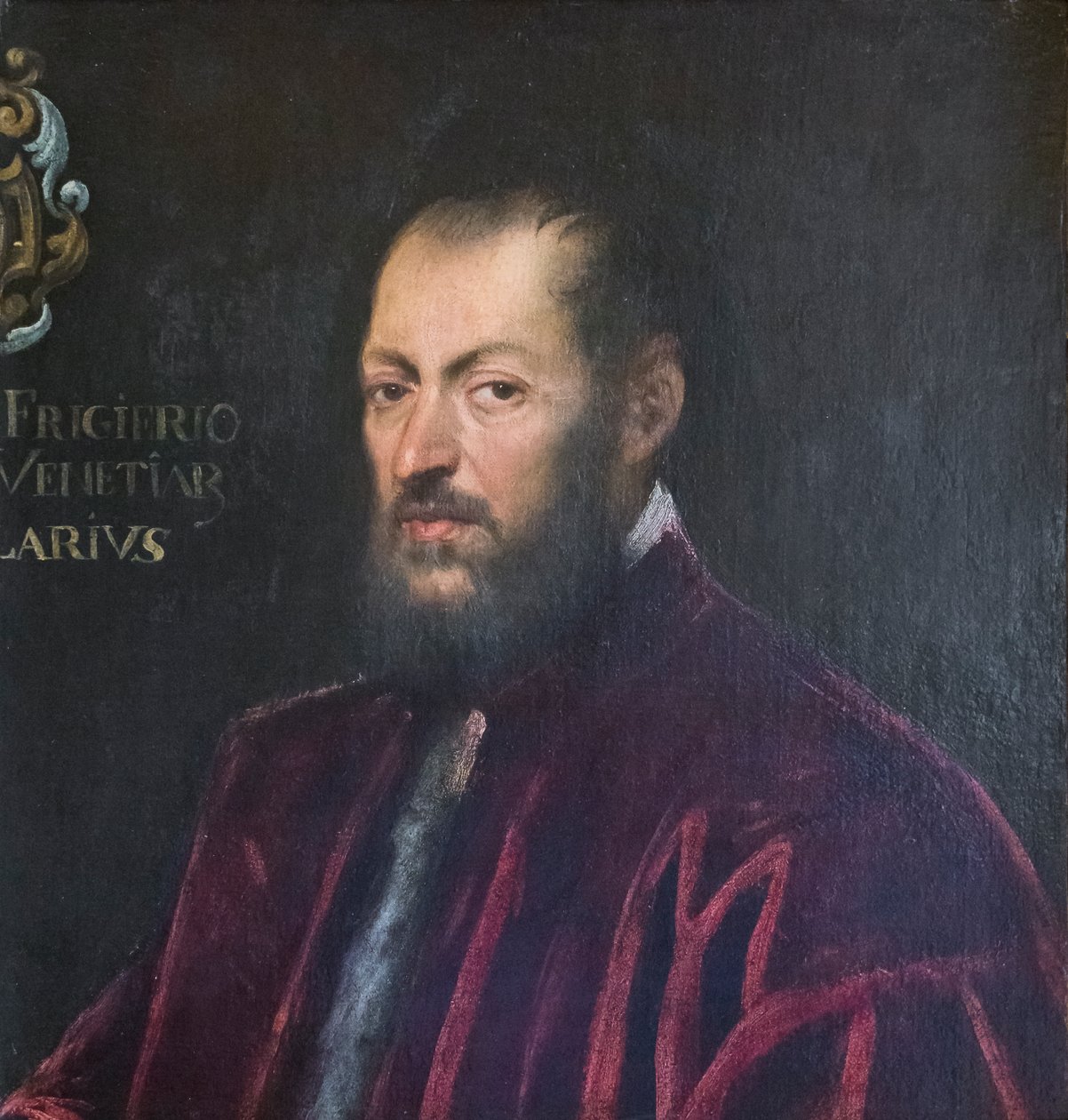 Porträtt av Andrea Frizier av Jacopo Robusti Tintoretto